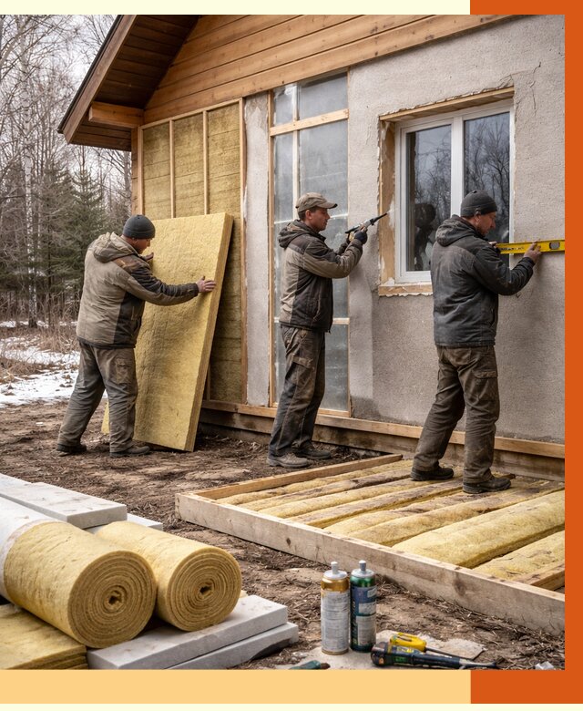 Утепление дачного дома в Дедовске от 5223 руб/м2 — недорого | ТепломастерДдв