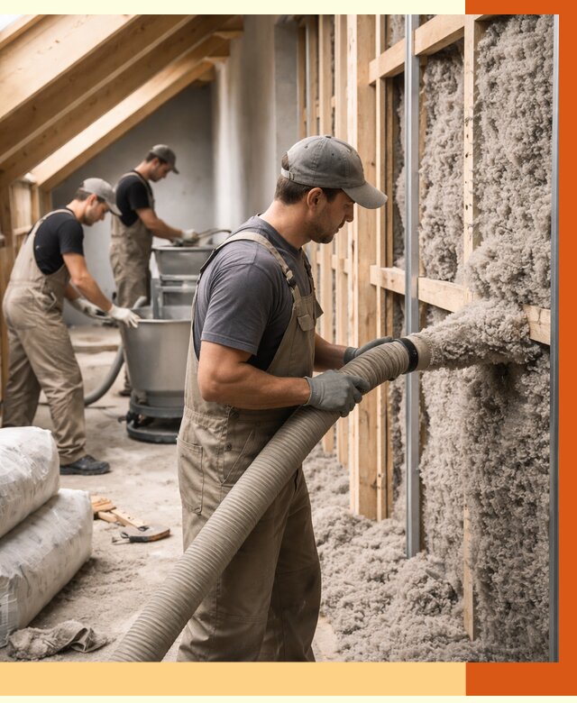 Утепление таунхауса эковатой в Дедовске от 2419 руб./м² — монтаж и задувка | ТепломастерДдв