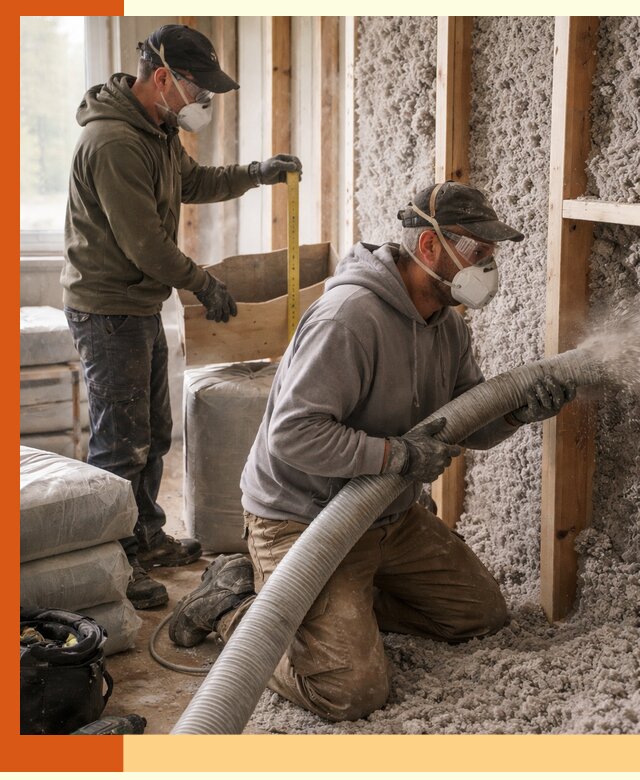 Утепление таунхауса эковатой в Дедовске для максимально теплых стен