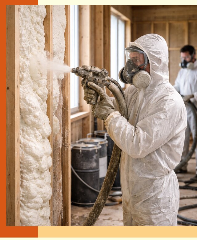 Утепление каркасного дома пенополиуретаном в Дедовске
