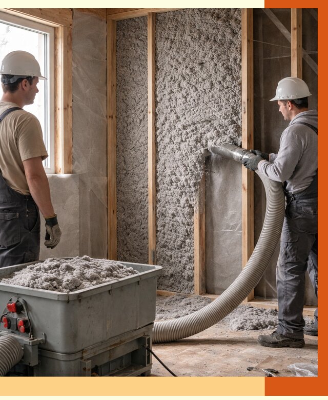 Утепление каркасного дома эковатой в Дедовске от 1979 руб. | ТепломастерДдв