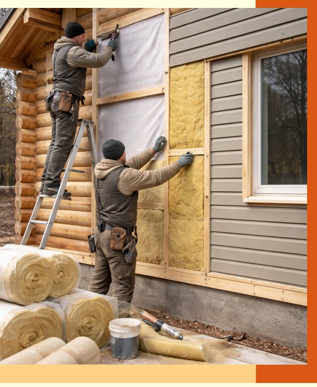 Утепление деревянного дома в Дедовске от 6817 руб./м2 — заказать работы | ТепломастерДдв