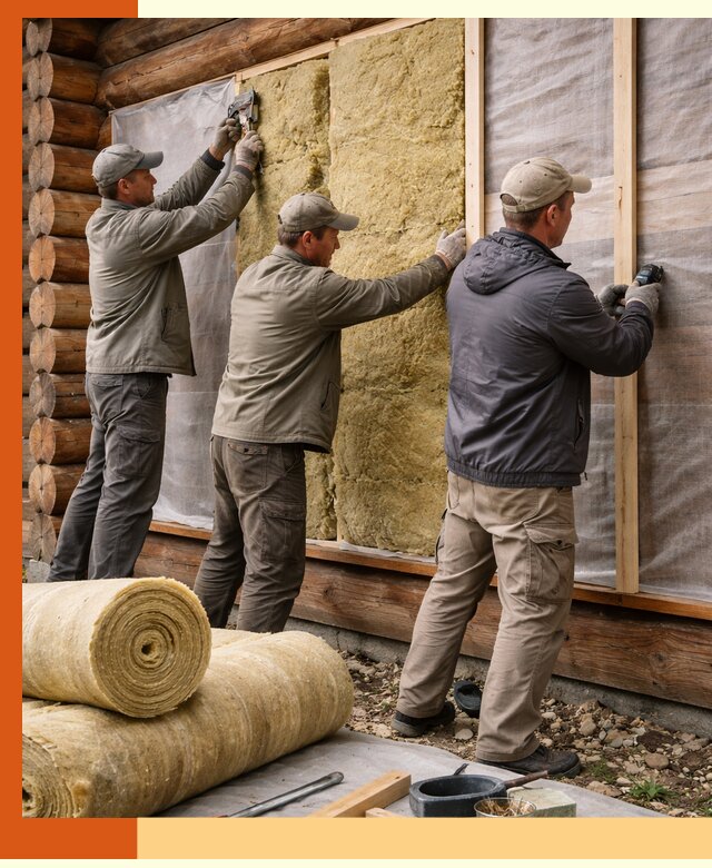 Утепление деревянного дома в Дедовске эффективными технологиями