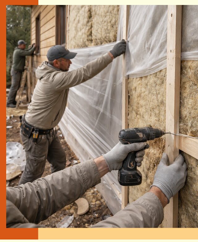 Утепление дома из бруса в Дедовске качественно и долговечно