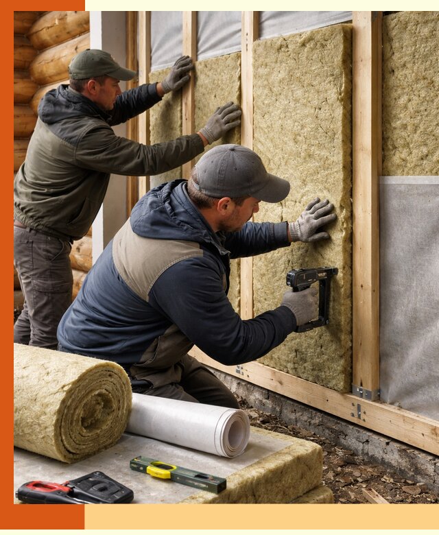 Утепление бревенчатого дома под ключ в Дедовске