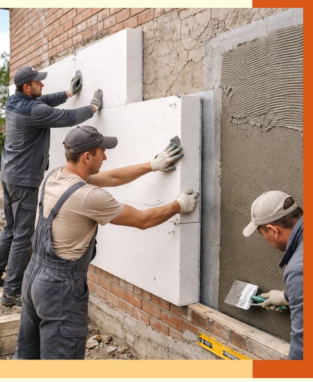 Утепление кирпичного дома в Дедовске от 4618 руб. под ключ | ТепломастерДдв