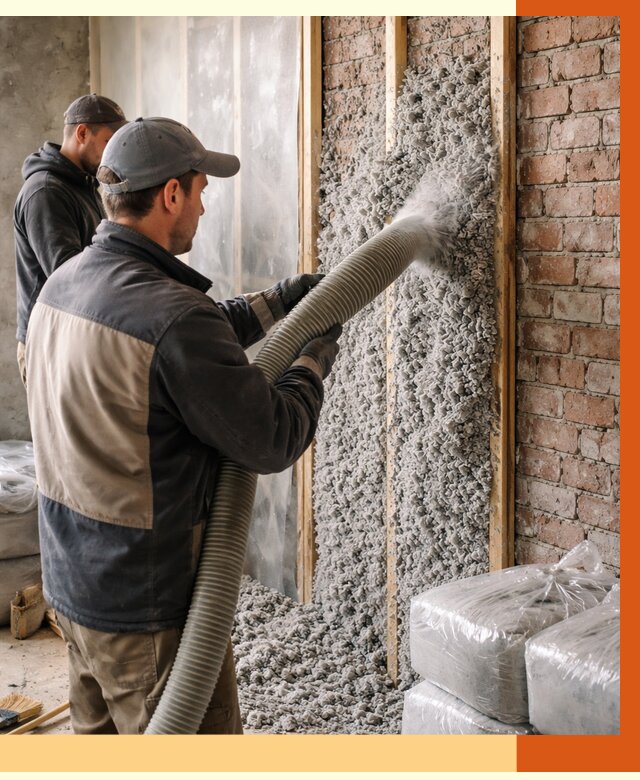 Утепление кирпичного дома эковатой в Дедовске от 2584 руб./м² | ТепломастерДдв