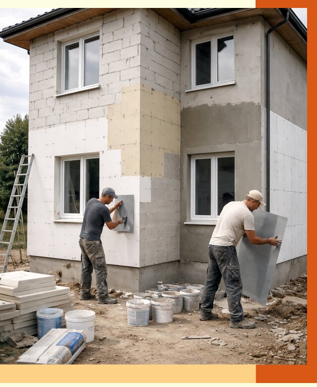 Утепление дома из газобетона в Дедовске от 4618 руб./м² — заказать у ТепломастерДдв