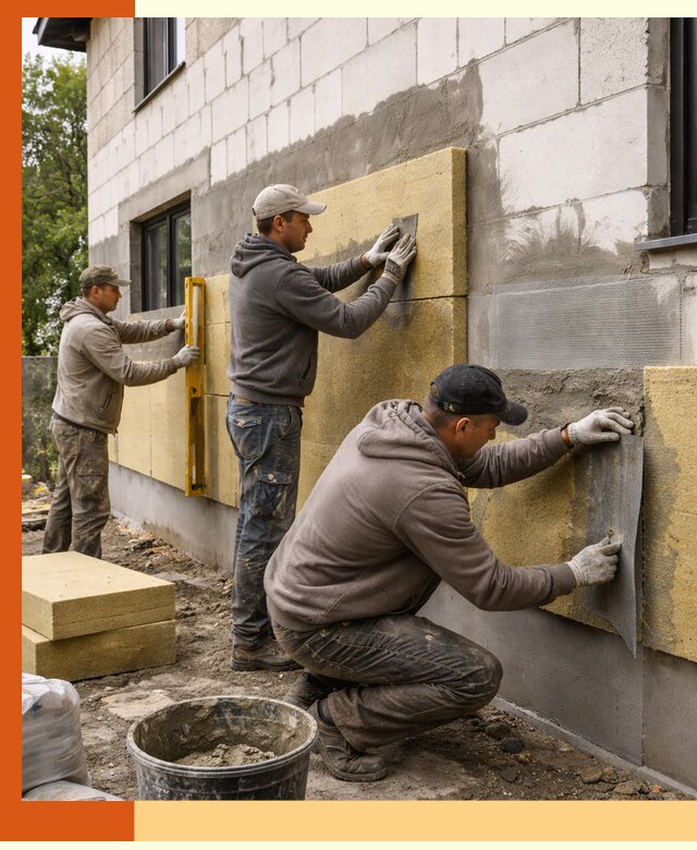 Утепление дома из газобетона в Дедовске качественно и долговечно