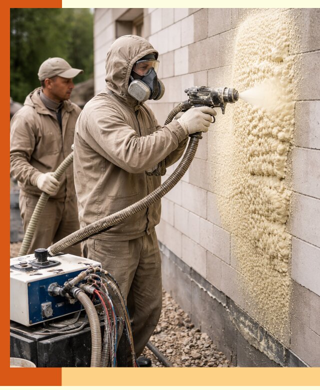 Утепление дома из газобетона ППУ в Дедовске — надежная теплоизоляция