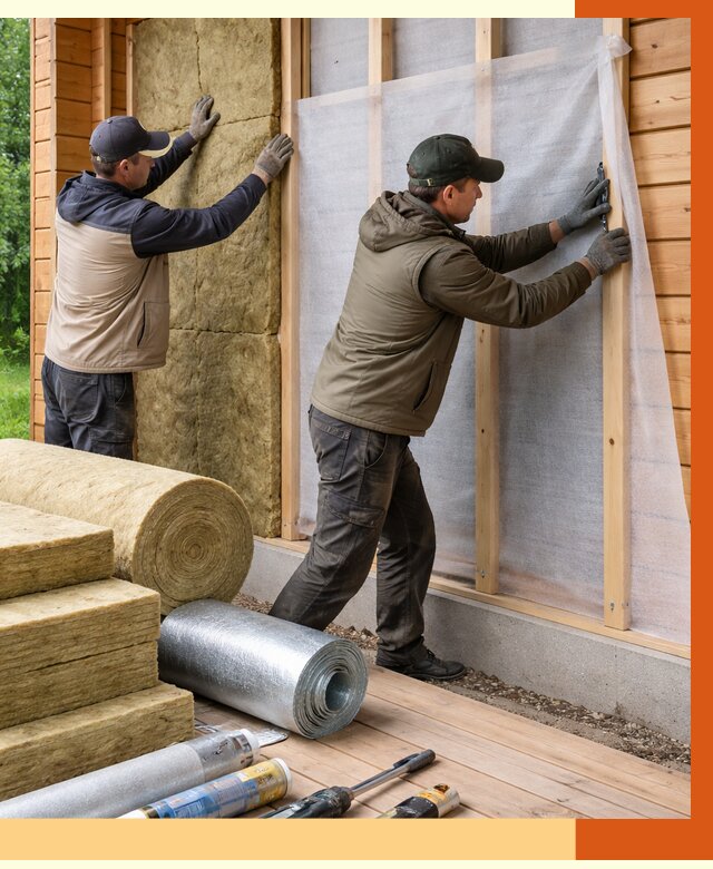 Утепление дома из двойного бруса в Дедовске от 5278 руб./м² — ТепломастерДдв под ключ