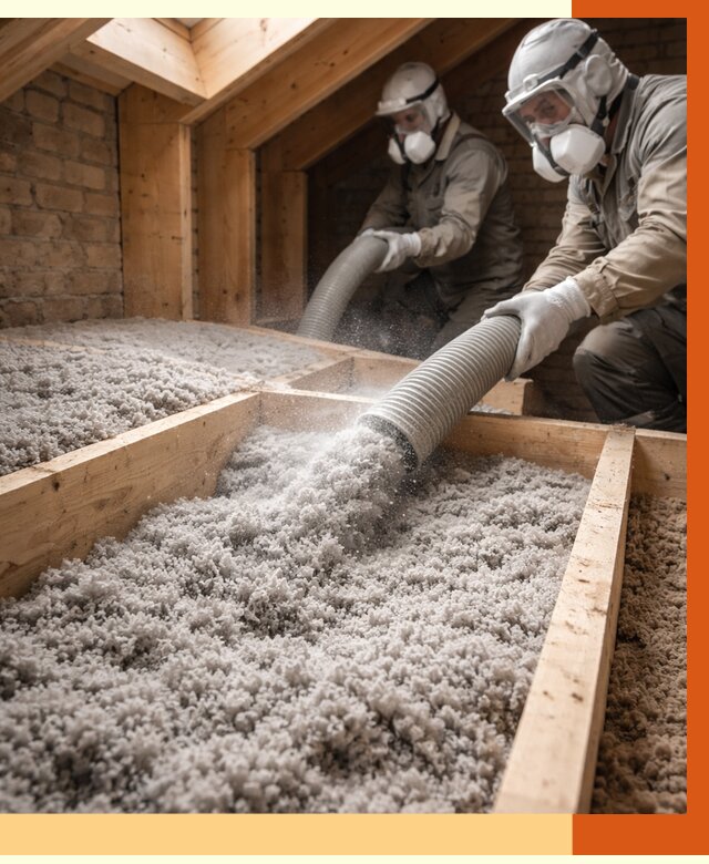 Утепление коттеджа эковатой в Дедовске от 2749 руб./м² — комплексная задувка и монтаж | ТепломастерДдв