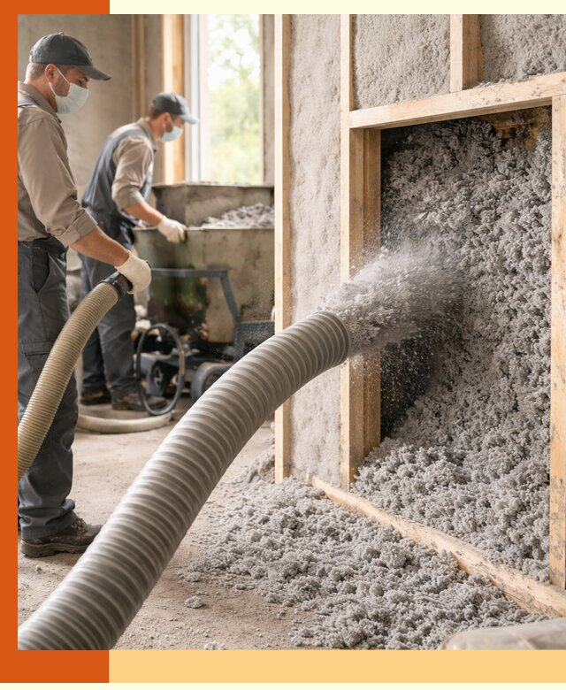 Утепление коттеджа эковатой в Дедовске с гарантией качества