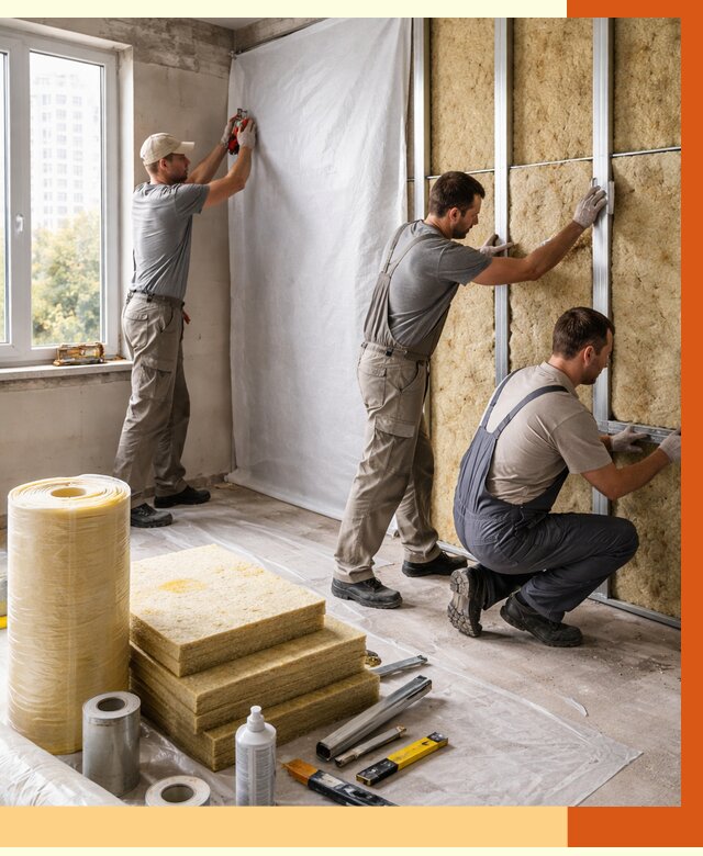 Утепление квартиры в Дедовске от 4948 руб/м2 — утеплить квартиру изнутри и снаружи | ТепломастерДдв