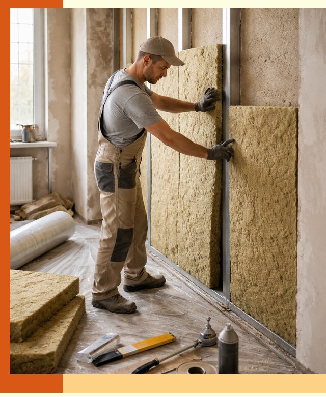 Утепление квартиры в Дедовске — комплексная теплоизоляция стен и полов