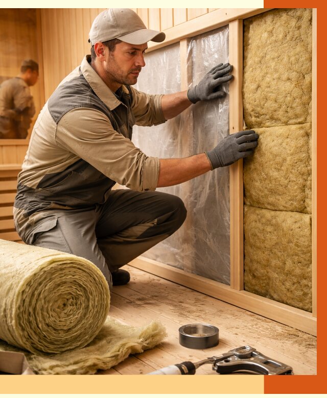 Утепление сауны изнутри в Дедовске от 7147 руб. за м2 | ППУ, под ключ — ТепломастерДдв