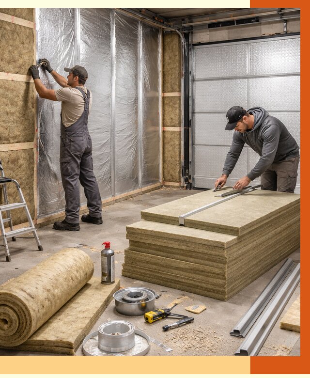 Утепление гаража в Дедовске от 4948 руб/м2 — комплексное утепление ворот и стен | ТепломастерДдв