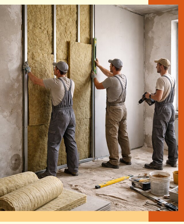 Утепление стен изнутри в Дедовске от 2474 руб/м² под ключ | ТепломастерДдв