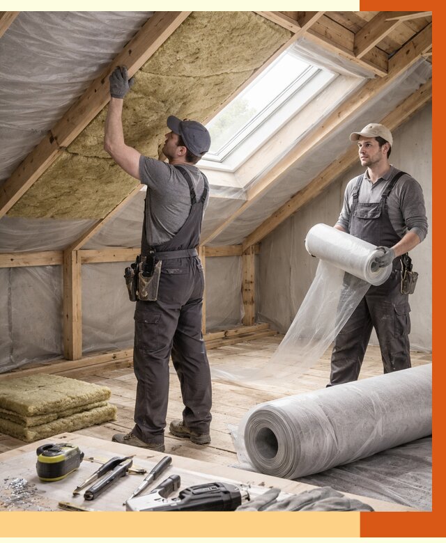 Утепление крыши изнутри мансарды в Дедовске от 4618 руб./м² | ТепломастерДдв