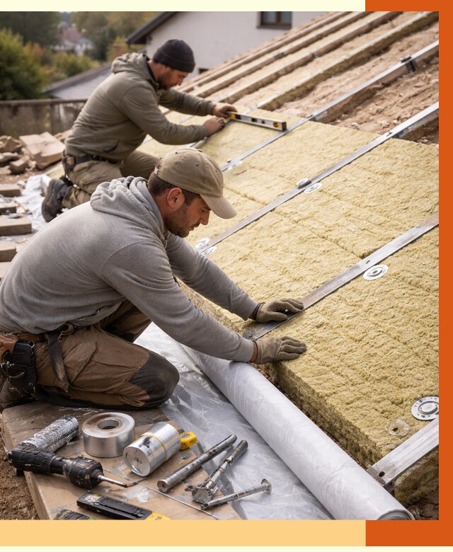 Утепление крыши снаружи в Дедовске под ключ от 1319 руб./м2 | ТепломастерДдв