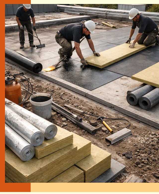 Утепление плоской крыши в Дедовске — надежная теплоизоляция и герметизация