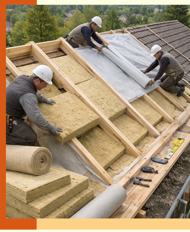 Утепление скатной крыши в Дедовске качественно и надёжно