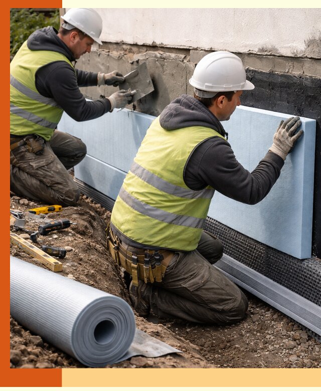 Утепление фундамента снаружи в Дедовске — профессиональная теплоизоляция