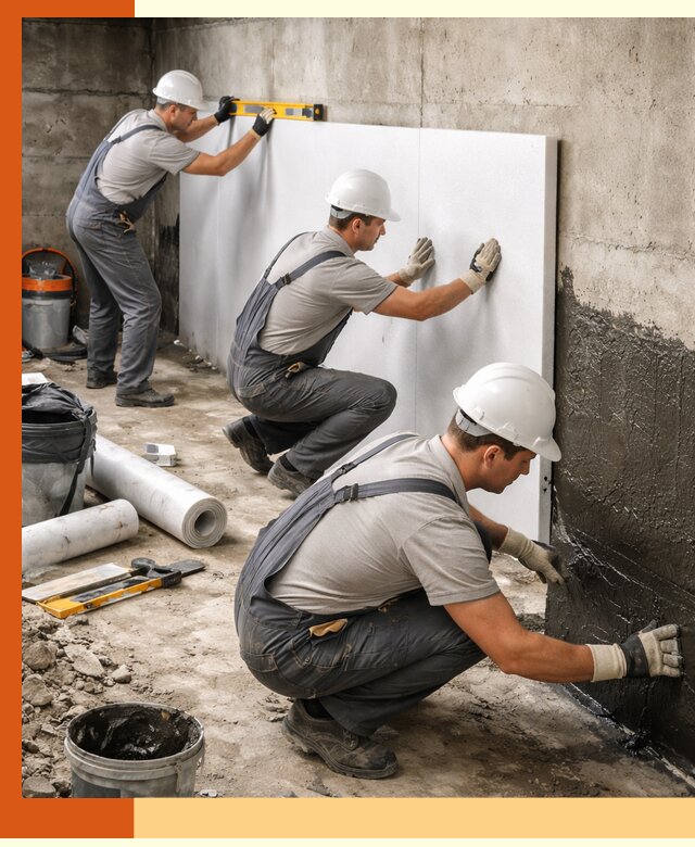 Утепление фундамента изнутри профессионально в Дедовске