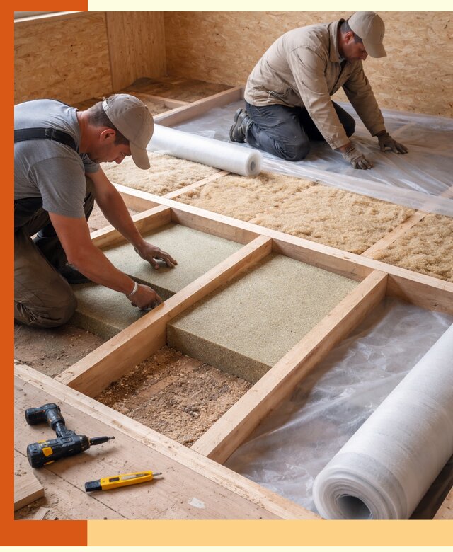 Профессиональное утепление деревянного пола в Дедовске