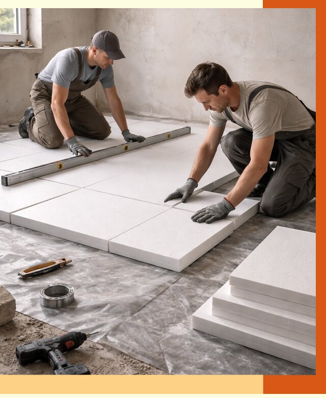 Утепление бетонного пола в Дедовске от 2749 руб/м2 — монтаж и цена | ТепломастерДдв