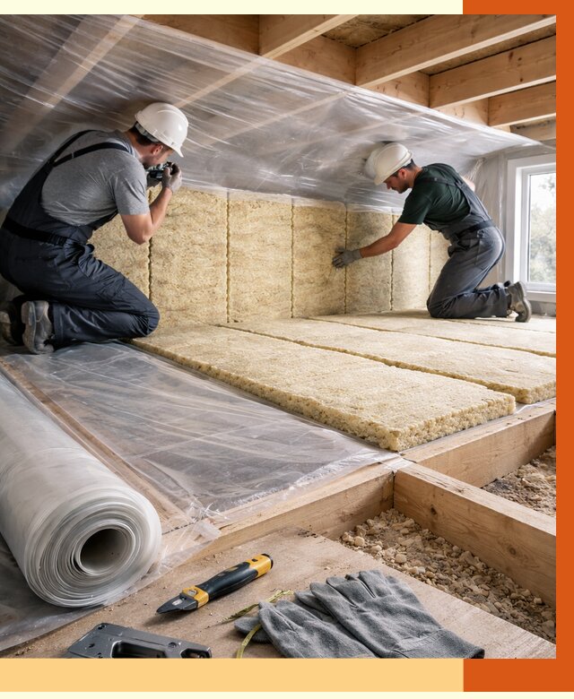 Утепление перекрытий в Дедовске от 3134 руб/м2 — утепление межэтажных и чердачных | ТепломастерДдв