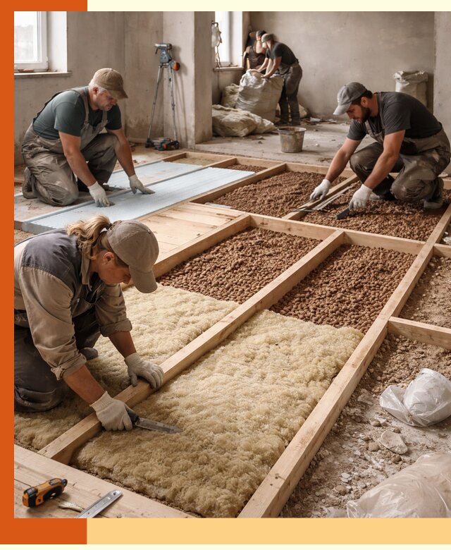 Утепление перекрытий жилых и промышленных зданий в Дедовске