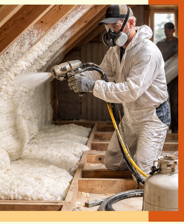 Утепление чердака ППУ в Дедовске от 9478 руб./м2 — услуга под ключ | ТепломастерДдв