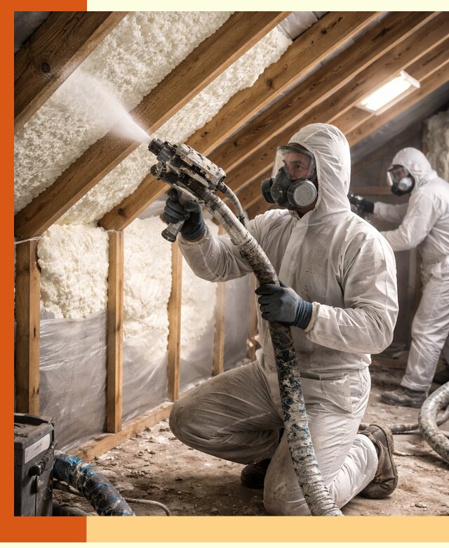 Утепление чердака пенополиуретаном (ППУ) в Дедовске