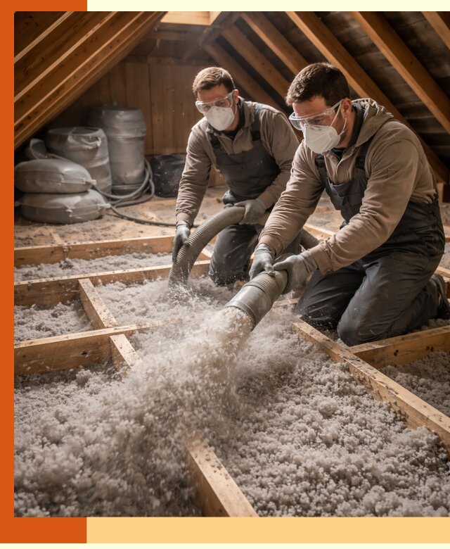 Утепление чердака эковатой в Дедовске — быстро и надёжно