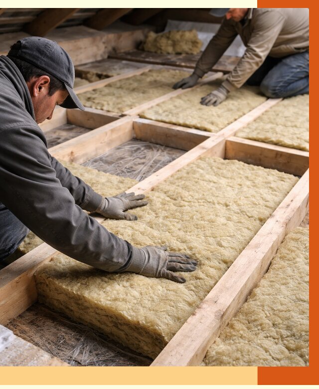 Утепление чердака минватой в Дедовске от 3848 руб/м2 под ключ | ТепломастерДдв