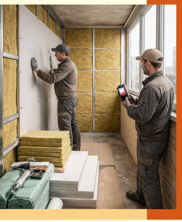 Утепление балкона в Дедовске от 4948 руб. под ключ | ТепломастерДдв