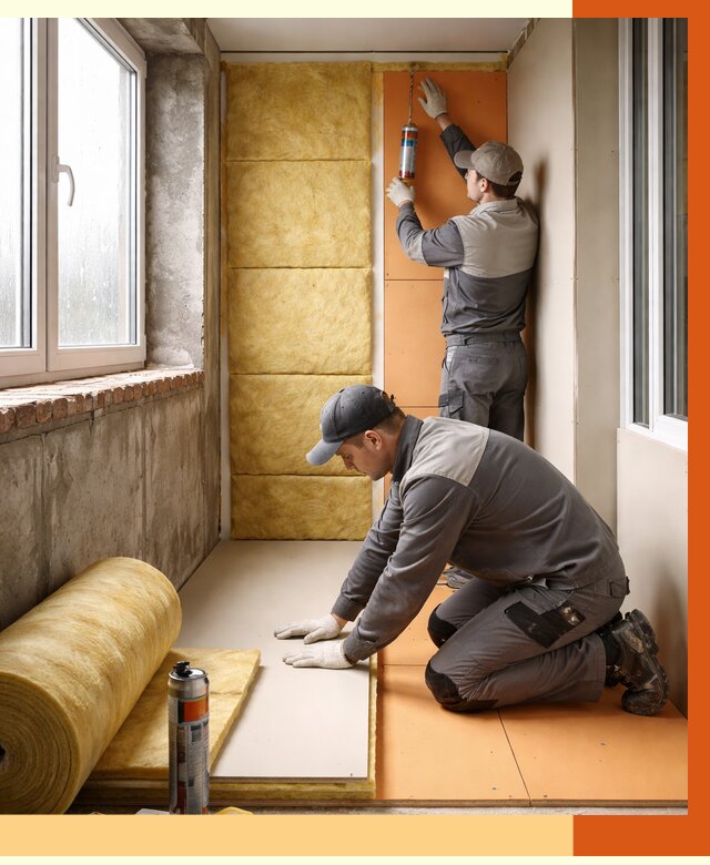 Утепление лоджии под ключ в Дедовске от 7147 руб/м2 — комплексное решение | ТепломастерДдв