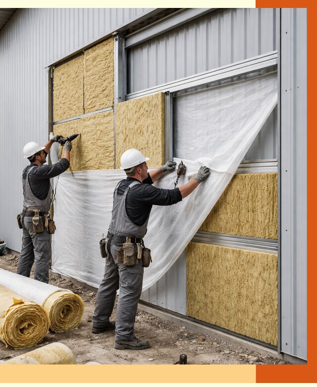 Утепление металлического склада в Дедовске от 4948 руб/м2 — комплексное утепление под ключ | ТепломастерДдв