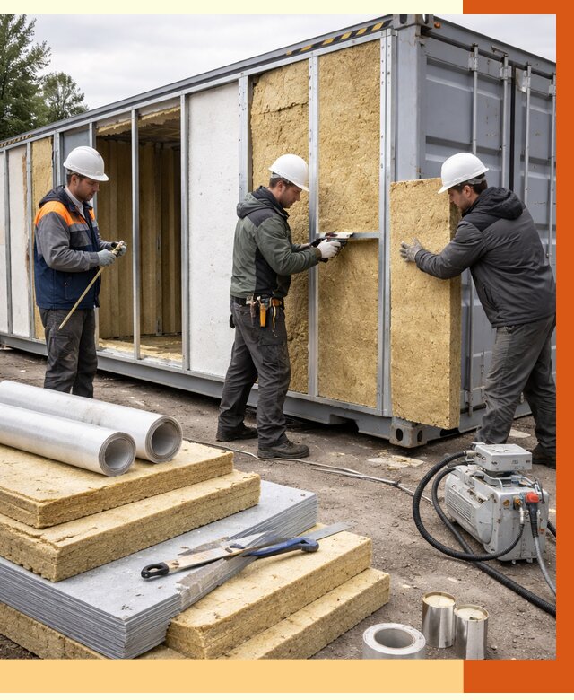 Утепление морского контейнера в Дедовске от 4123 руб. под ключ | ТепломастерДдв