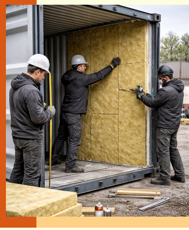 Утепление морского контейнера в Дедовске: надежная теплоизоляция и защита