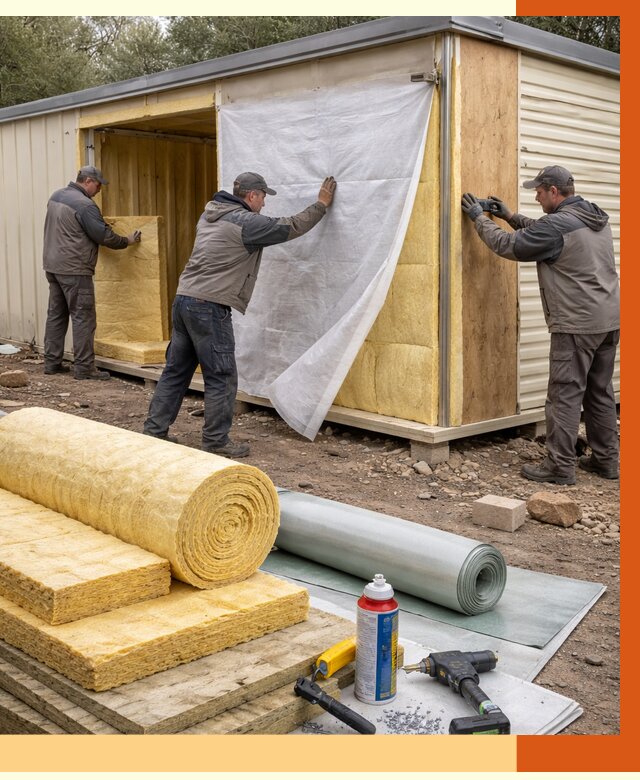 Утепление строительной бытовки в Дедовске от 13744 руб. под ключ | ТепломастерДдв