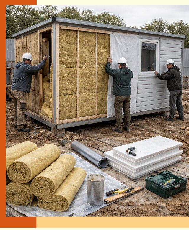 Утепление строительной бытовки под ключ в Дедовске для любых условий