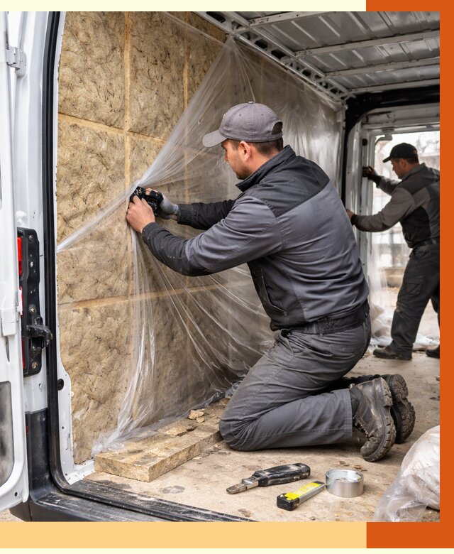 Утепление фургона в Дедовске от 18142 руб/м2 — утепление фургона ППУ и кузова | ТепломастерДдв