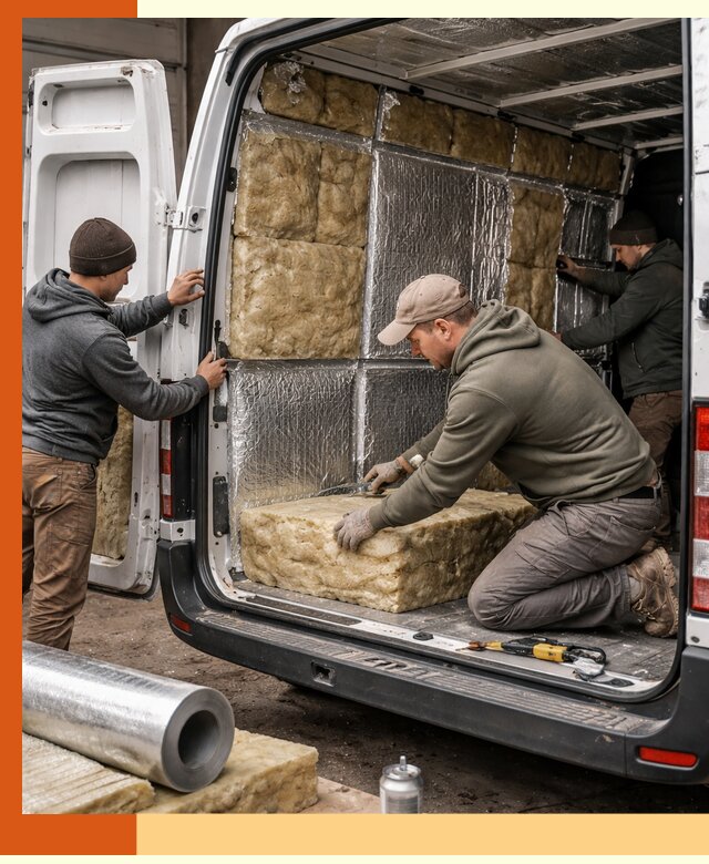 Утепление фургона в Дедовске: профессиональная теплоизоляция и шумоизоляция