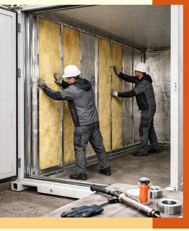 Утепление рефрижераторного контейнера в Дедовске от 49478 руб./м² | ТепломастерДдв