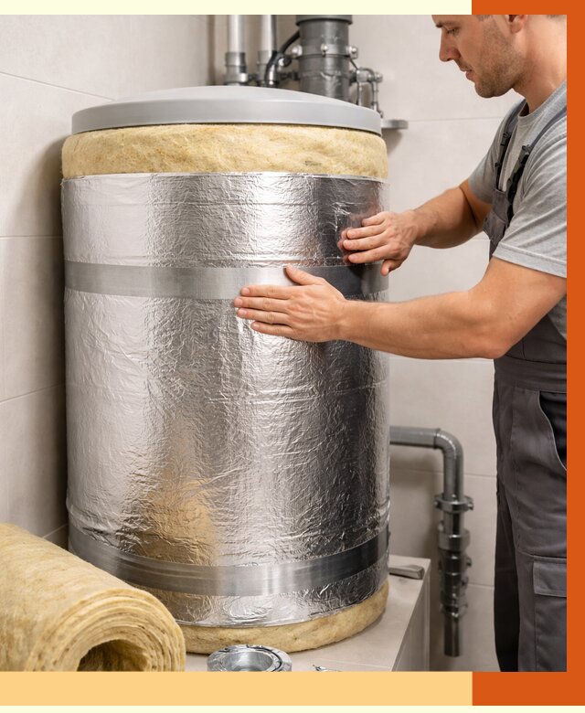 Утепление бойлера в Дедовске от 4948 руб. под ключ | Утепление ППУ | ТепломастерДдв