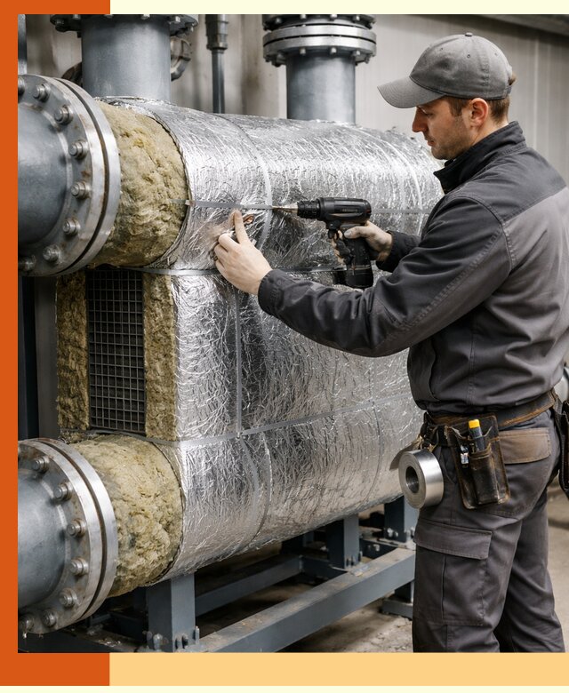 Утепление теплообменника в Дедовске — профессиональная теплоизоляция оборудования