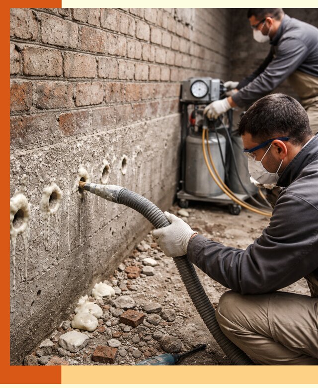 Заполнение колодцевой кладки ППУ в Дедовске быстро и герметично
