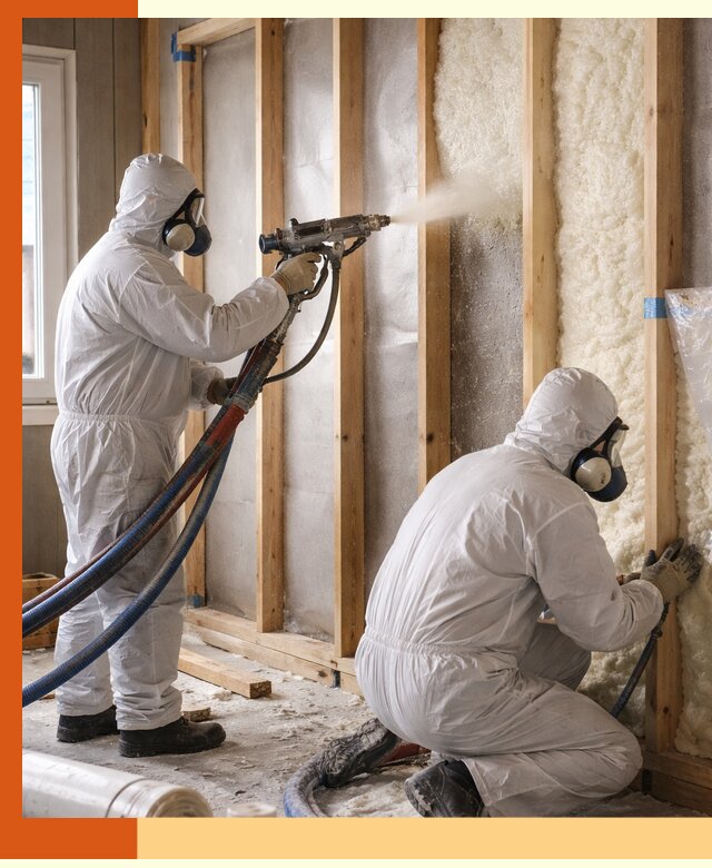 Утепление каркасной стены ППУ в Дедовске для домов и коттеджей